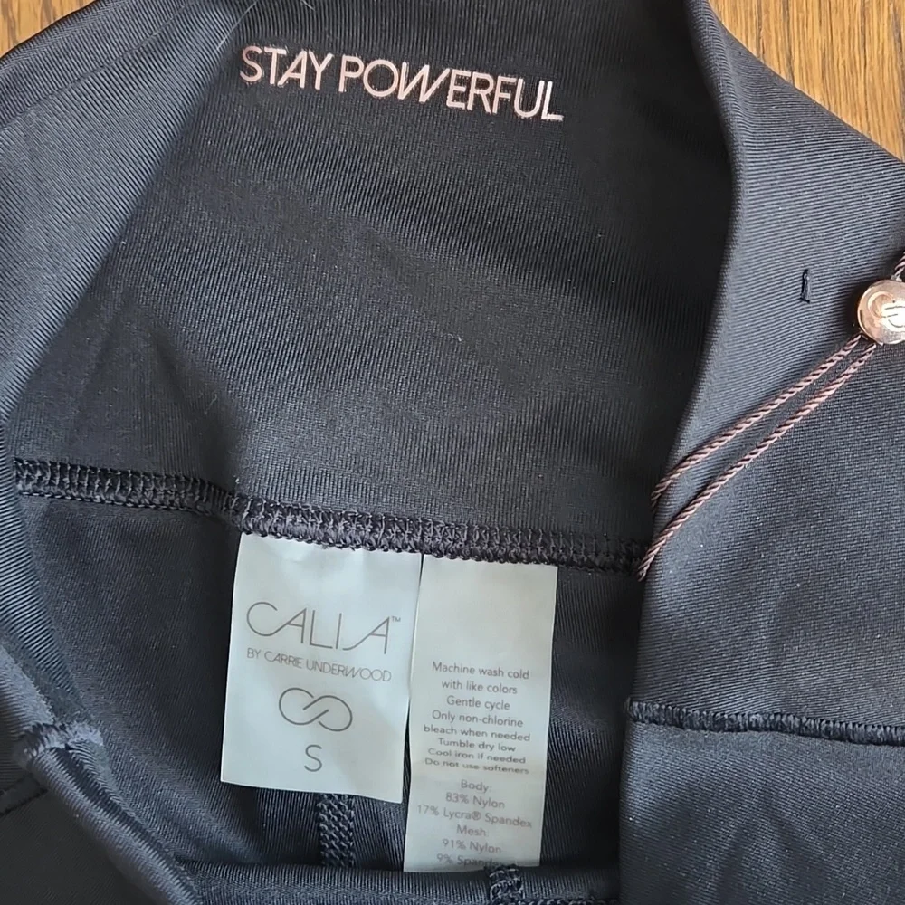 CALIA Power Sculpt Perforated 7/8 Leggings Pure Black Women’s Small NWT - Picture 5 of 11